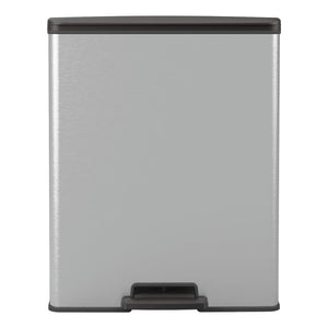 Curver Pedal Bin Deco Rectangular 65L Silver