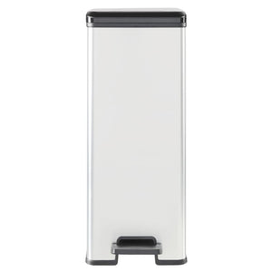 Curver Slim Pedal Bin Deco 40L Silver