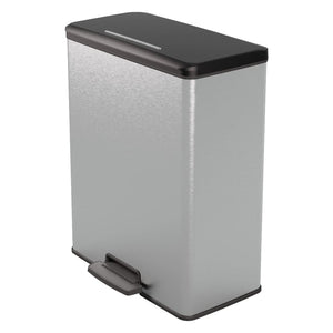 Curver Duo Pedal Bin Deco 26L+26L Silver