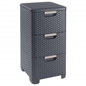 Curver Drawer Cabinet Style 3x14L Anthracite