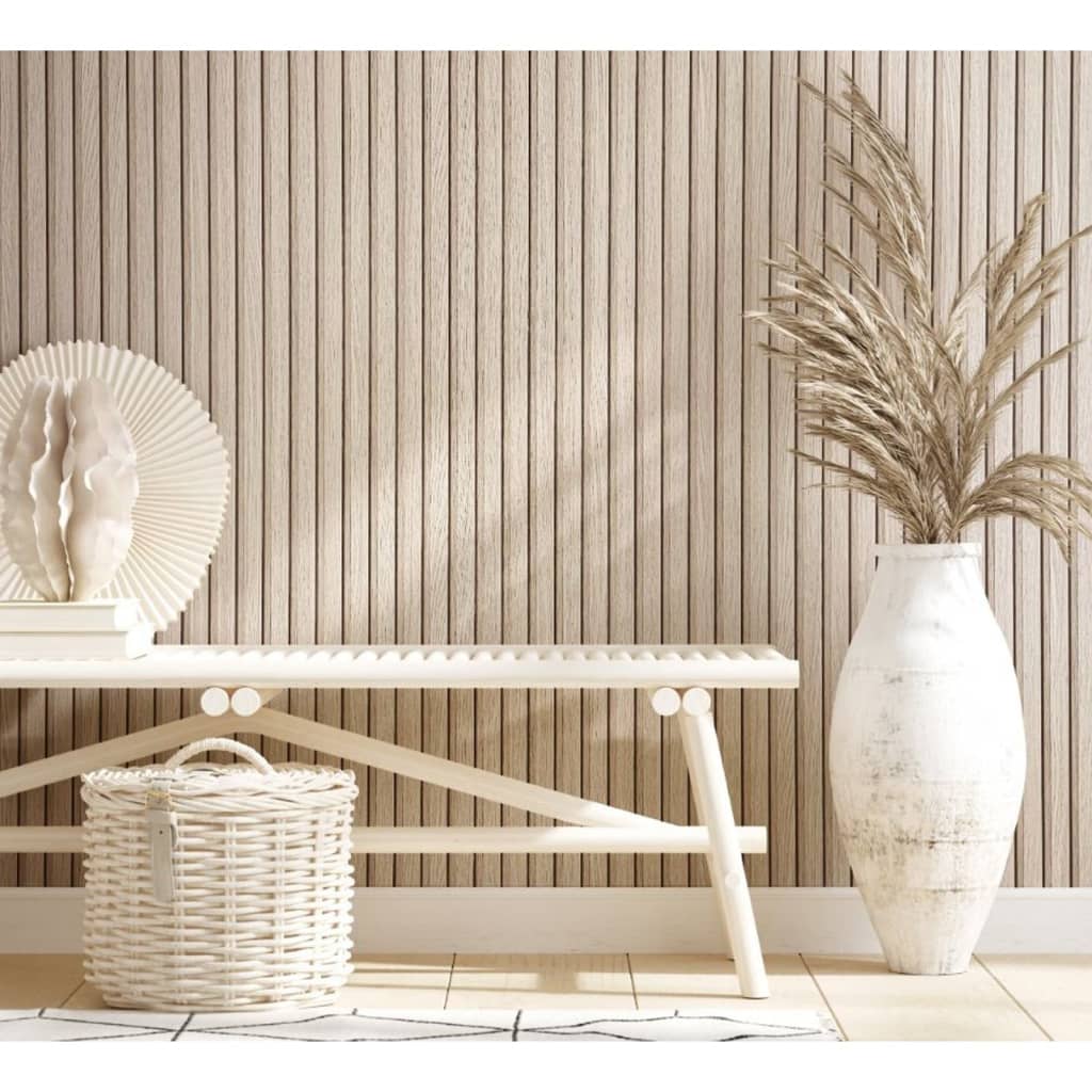 Noordwand Wallpaper Botanica Wooden Slats Beige