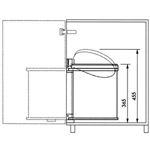 Hailo Cupboard Bin Compact-Box Size M 15 L White 3555-001