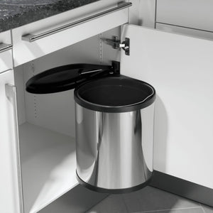 Hailo Cupboard Bin Compact-Box Size M 15 L Stainless Steel 3555-101