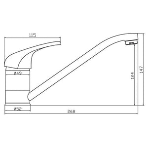 SCHÜTTE Sink Mixer FALCON Chrome