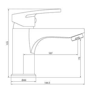 SCHÜTTE Basin Mixer Tap ALASKA White and Chrome