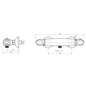 SCHÜTTE Thermostatic Shower Mixer SUPRA Chrome