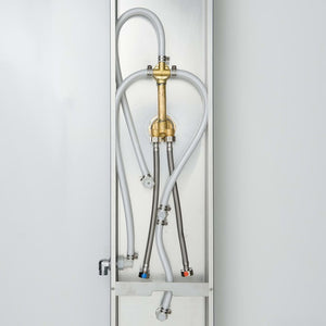 SCHÜTTE Shower Panel with Single Lever Mixer TAHITI Stainless Steel