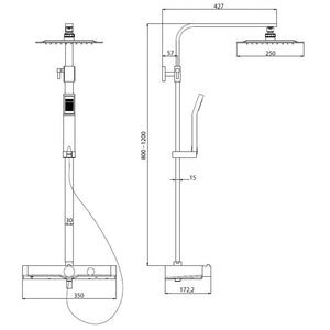 SCHÜTTE Thermostatic Shower System OCEAN