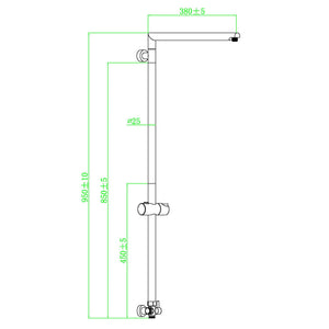 SCHÜTTE Overhead Shower Bar MARSEILLE Chrome