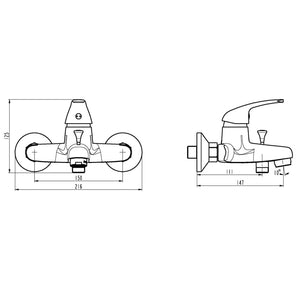 SCHÜTTE Bath Mixer ATHOS Chrome