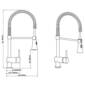 SCHÜTTE Sink Mixer CORNWALL Stainless Steel