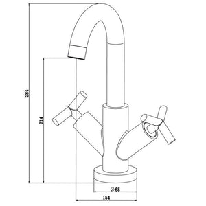 SCHÜTTE 2-Handle Basin Mixer ELIOT Chrome