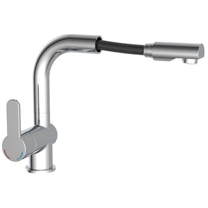 SCHÜTTE Basin Mixer with Pull-Out Spray LONDON Chrome