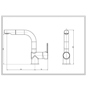 SCHÜTTE Basin Mixer with Pull-Out Spray LONDON Chrome