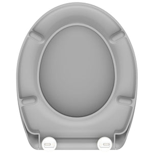 SCHÜTTE Duroplast Toilet Seat with Soft-Close Quick Release GREY