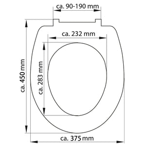 SCHÜTTE Duroplast Toilet Seat with Soft-Close Quick Release GREY