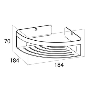 Tiger Bathroom Corner Basket Caddy Silver 1400430946