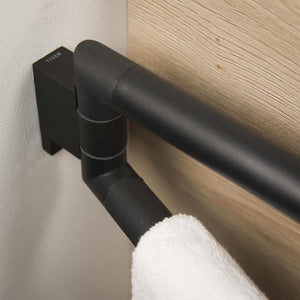 Tiger 2 Arm Towel Rail "Bold" Matt Black