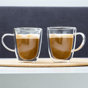 HI Cappuccino Glass Set 2 pcs 270 ml Transparent