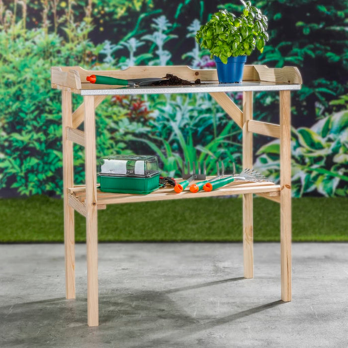 HI Wooden Planting Table 82x38x78 cm