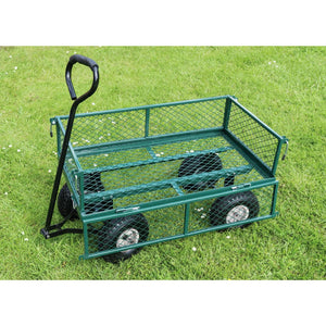 Draper Tools Steel Mesh Gardeners Cart 86.5x46.5x21 cm Green and Black