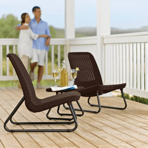 Keter Patio Furniture Set 3 Pieces Rio Cappuccino 218157