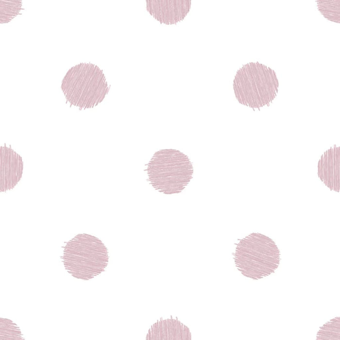 Noordwand Wallpaper Urban Friends & Coffee Dots White and Pink