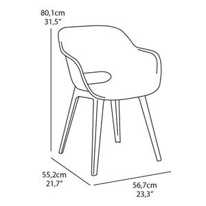 Keter Outdoor Chairs Akola 2 pcs Cappuccino
