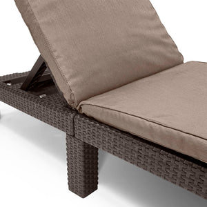 Keter Sunlounger with Cushion Daytona Brown