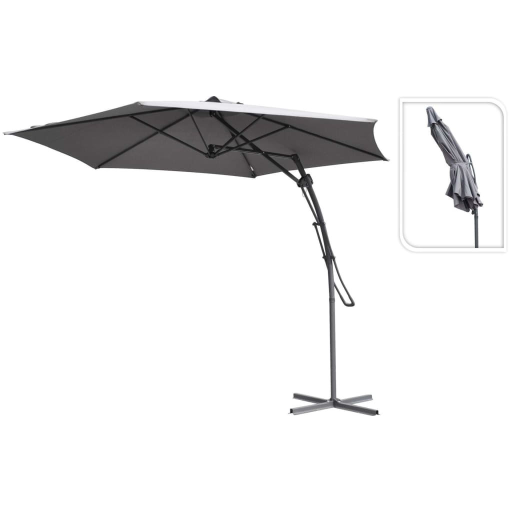 ProGarden Hanging Parasol Grey 300 cm