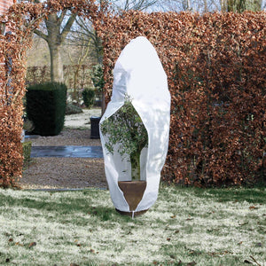 Nature Winter Fleece Cover with Zip 70 g/sqm White 2.5x2x2 m