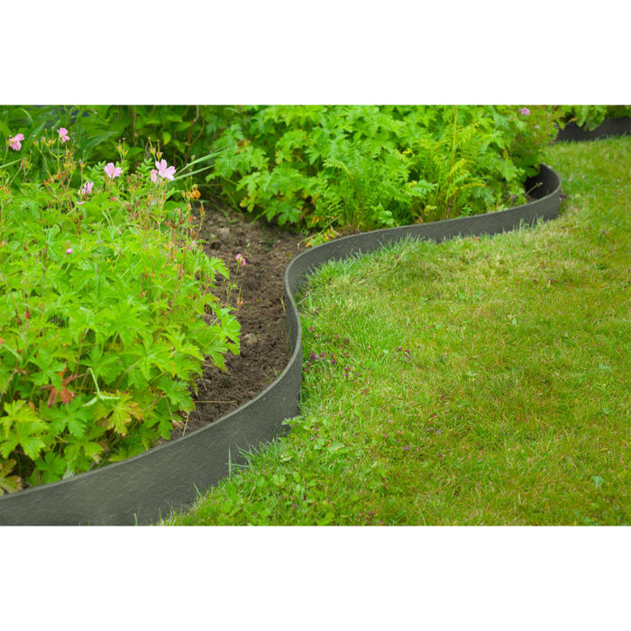 Nature Garden Border Edging Textured 0.12x24 m 5 mm Grey