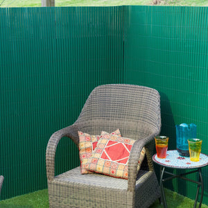 Nature Double Sided Garden Screen PVC 1.5x3m Green