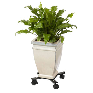 Nature Adjustable Plant Trolley 4-armed Metal Black