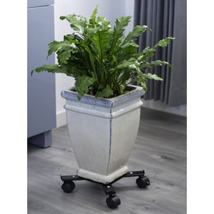 Nature Adjustable Plant Trolley 4-armed Metal Black