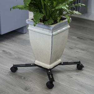 Nature Adjustable Plant Trolley 4-armed Metal Black