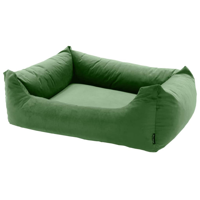 Madison Dog Bed Velvet 100x80x25 cm Green