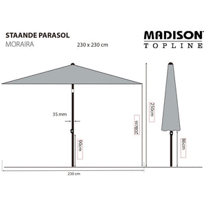 Madison Garden Parasol Mykanos 250 cm Taupe