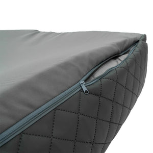 Madison Dog Bed Skai Check 100x80x25 cm Grey