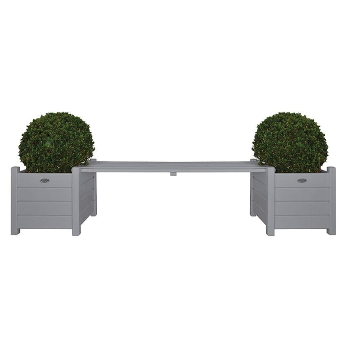 Esschert Design Planters with Bridge Bench Grey CF33G