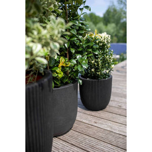 Capi Egg Planter Urban Smooth 43x41 cm Black KBL933