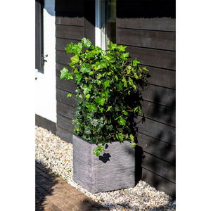 Capi Planter Nature Rib Square 30x30 cm Anthracite KOFZ902