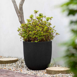 Capi Planter Groove 35x34 cm Black