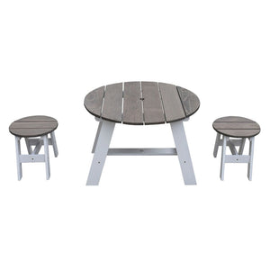 AXI 3 Piece Children Picnic Table Set Grey and White