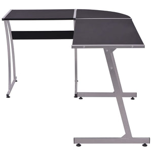 vidaXL Corner Desk L-Shaped Black