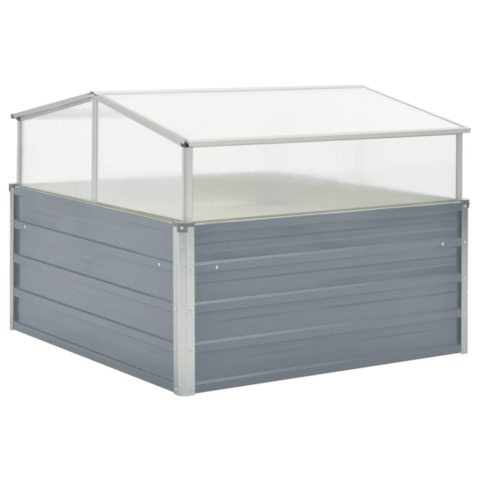 vidaXL Greenhouse 100x100x85 cm Galvanised Steel Grey