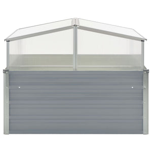 vidaXL Greenhouse 100x100x85 cm Galvanised Steel Grey