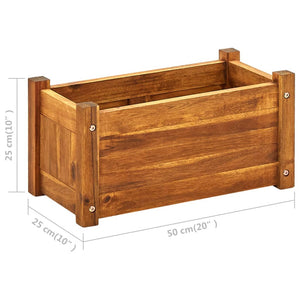 vidaXL Garden Raised Bed Acacia Wood 50x25x25 cm