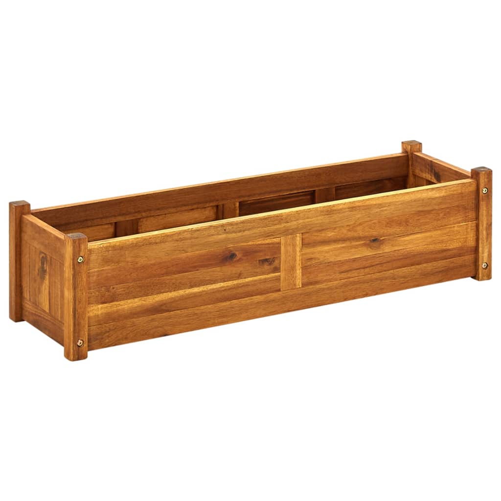 vidaXL Garden Raised Bed Acacia Wood 100x30x25 cm