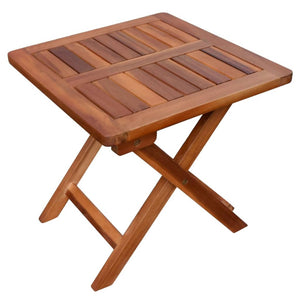 vidaXL Sun Lounger with Table Solid Acacia Wood